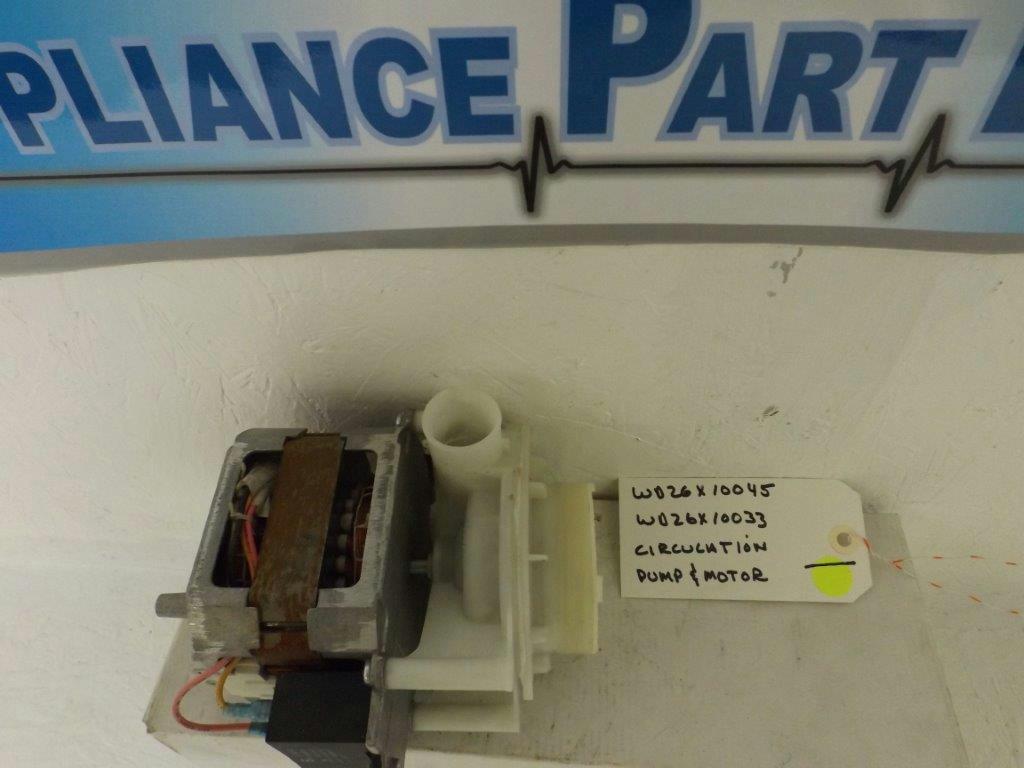 GE HOTPOINT DISHWASHER WD26X10045 WD26X10033 CIRCULATION PUMP & MOTOR USED GE HOTPOINT DISHWASHER WD26X10045 WD26X10033 CIRCULATION PUMP & MOTOR USED